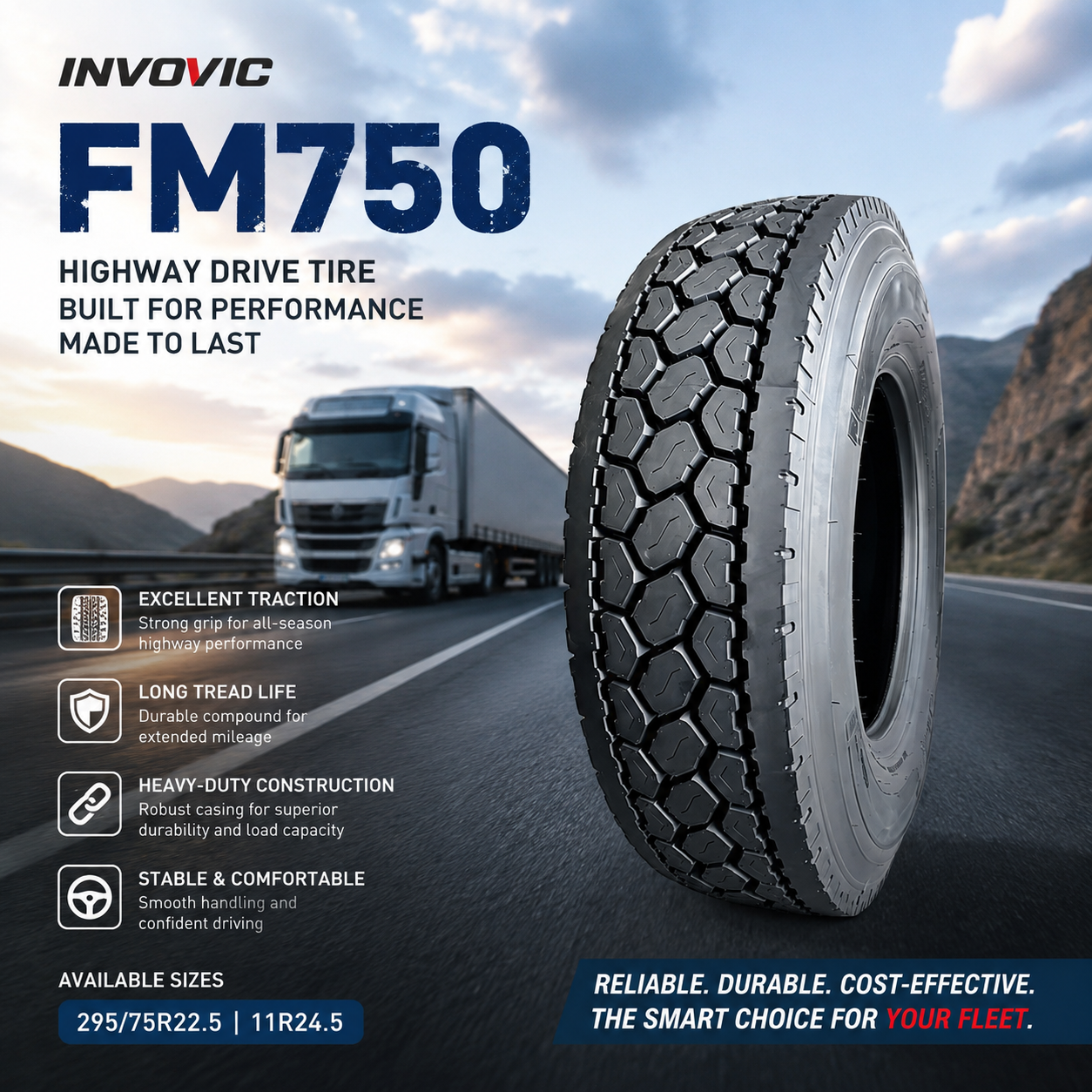 INVOVIC FM750 Review: A Reliable Highway Drive Tire for Commercial Trucks