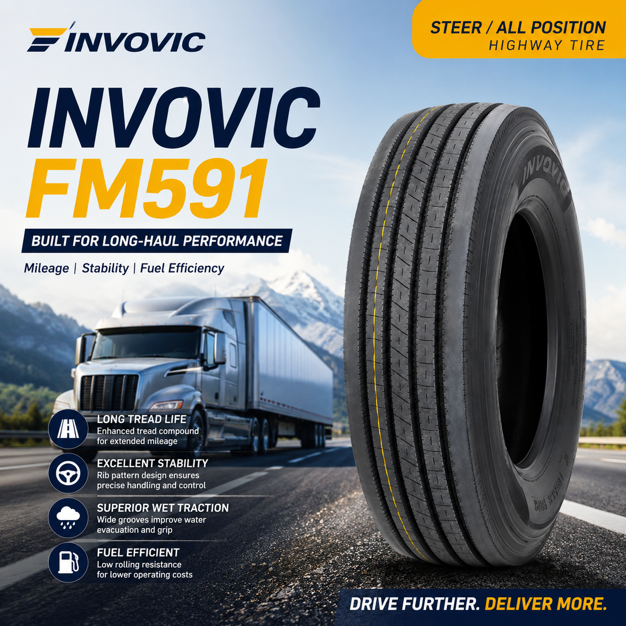 INVOVIC FM591 Tire Review: Built for Long-Haul Performance and Reliable Mileage